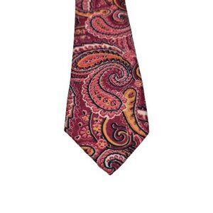 Original Penguin Men’s Tie  Level Up Skinny Tie Red Paisley (32)
